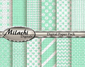 Mint Digital Paper Pack - kommerzielle Nutzung - Instant-Download - M83
