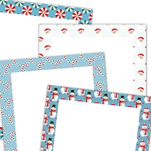 Printable Christmas Stationery Letter Paper Christmas Journal Paper 8.5 ...