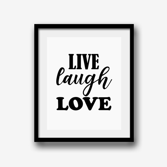 Live Laugh Love Wall Art Printable Nursery Print Gold Decor | Etsy