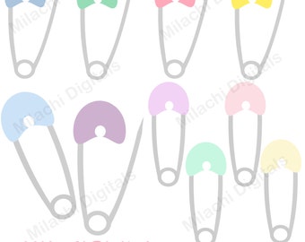 Sweet Baby Safety Pins SVG Files & Clipart for Cricut