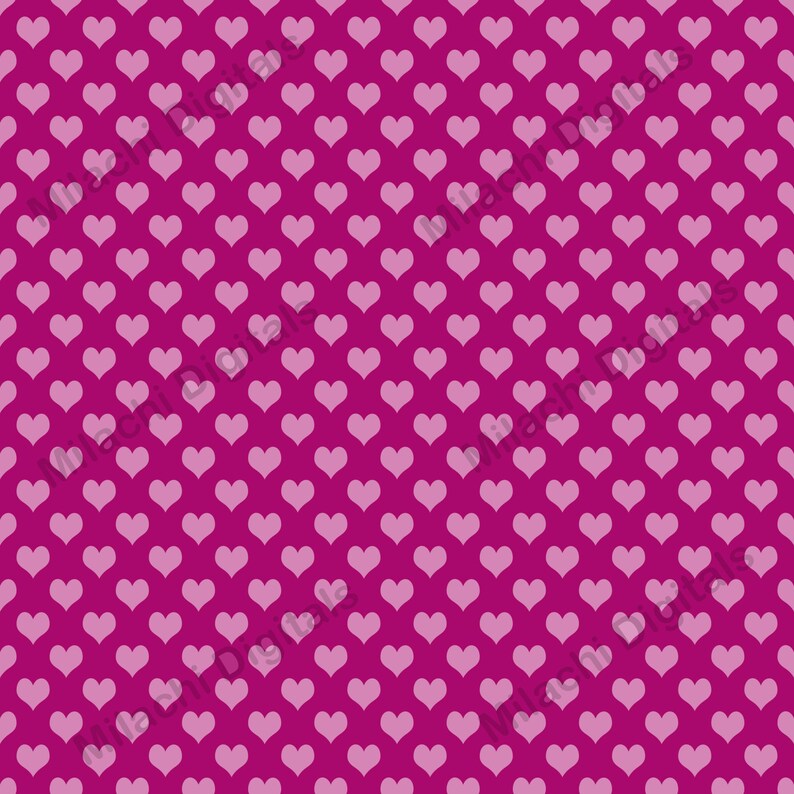Hearts Digital Paper Scrapbook Papers Wallpaper Valentine | Etsy