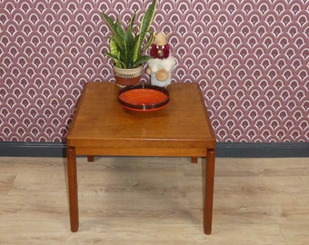 1960s TEAK wooden coffee table 65x65 H50 Danish design simple and beautiful coffee table side table