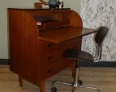 stable 60s secretary Danish design style teak mid century sixties