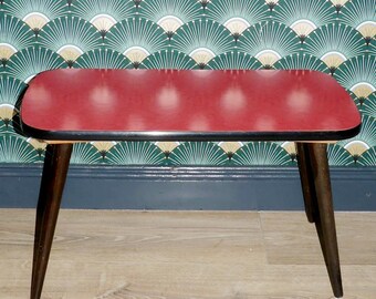 * 50s Kidney tableflower stoolflower bench with brass feet *