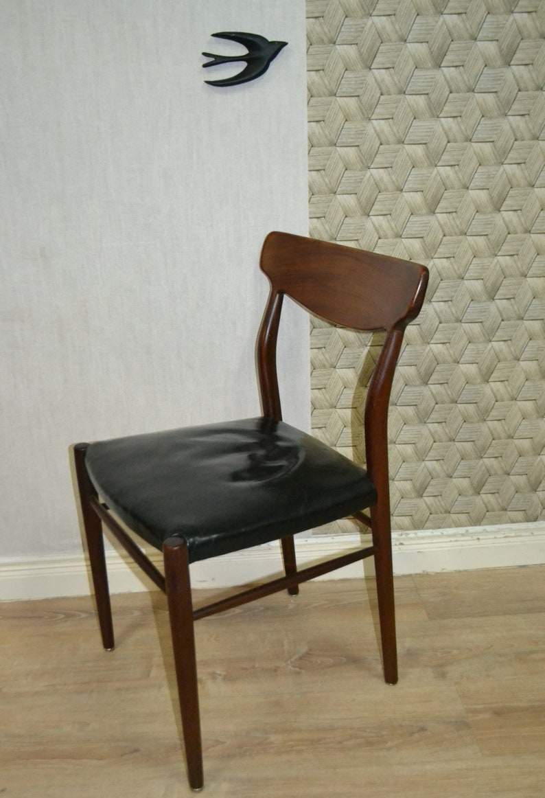 Noble 60s Chair Danish Design Style Leather 1v 4