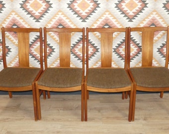 Set von 4 Stühlen 60er Jahre  TEAK stabiler Stuhl 60s Gangso Mobler Denmark sixties Esszimmerstuhl danish design