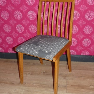 60s WILKHAHN dining room chair spring core upholstered rung backrest rung chair sixties retro vintage mid century chair