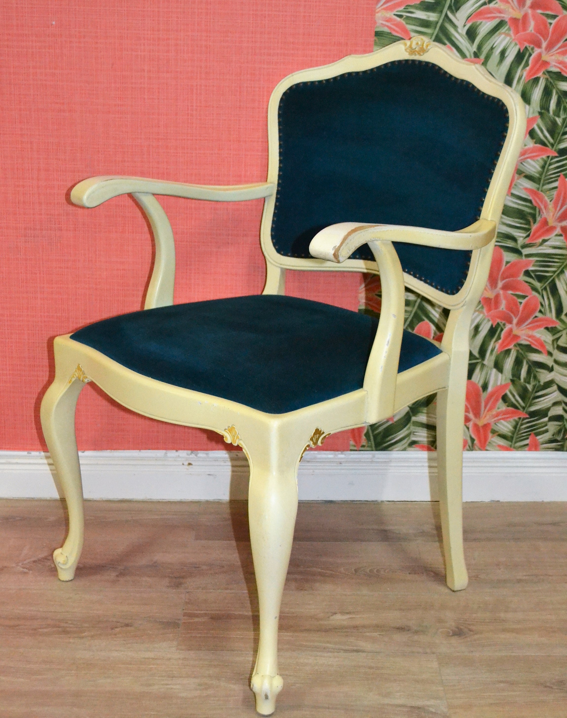 Dining Room Chair Spring Core Armchair Decorative Chair Etsy