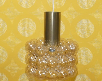 Mid Century Bubble Glass Pendant/ Vintage Glass Chandelier/ by