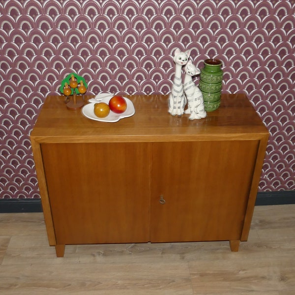 Musterring 50er Jahre kleiner Wohnzimmerschrank Anbaumöbel fifties Sideboard 100cm retro mid century vintage