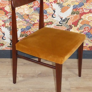 Set of TWO chairs 60s filigree dining room chair chair 60s design ORANGE rosewood cherry tree