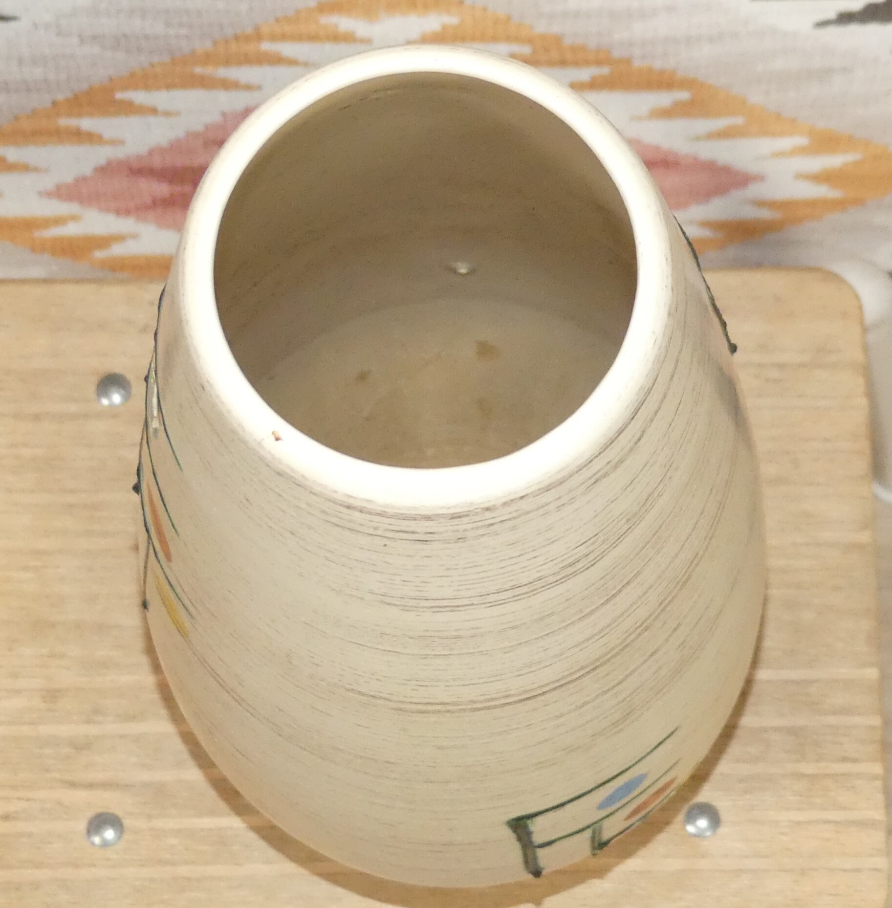 花瓶 50年代 Scheurich Keramik 613-40 パステル調装飾 ハンドメイド