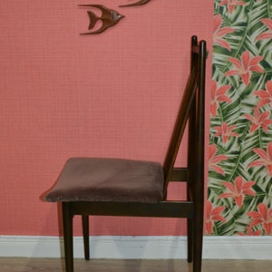 Vintage 60s chair, high back, elegant retro chair, dining room chair, sixties, 6x available