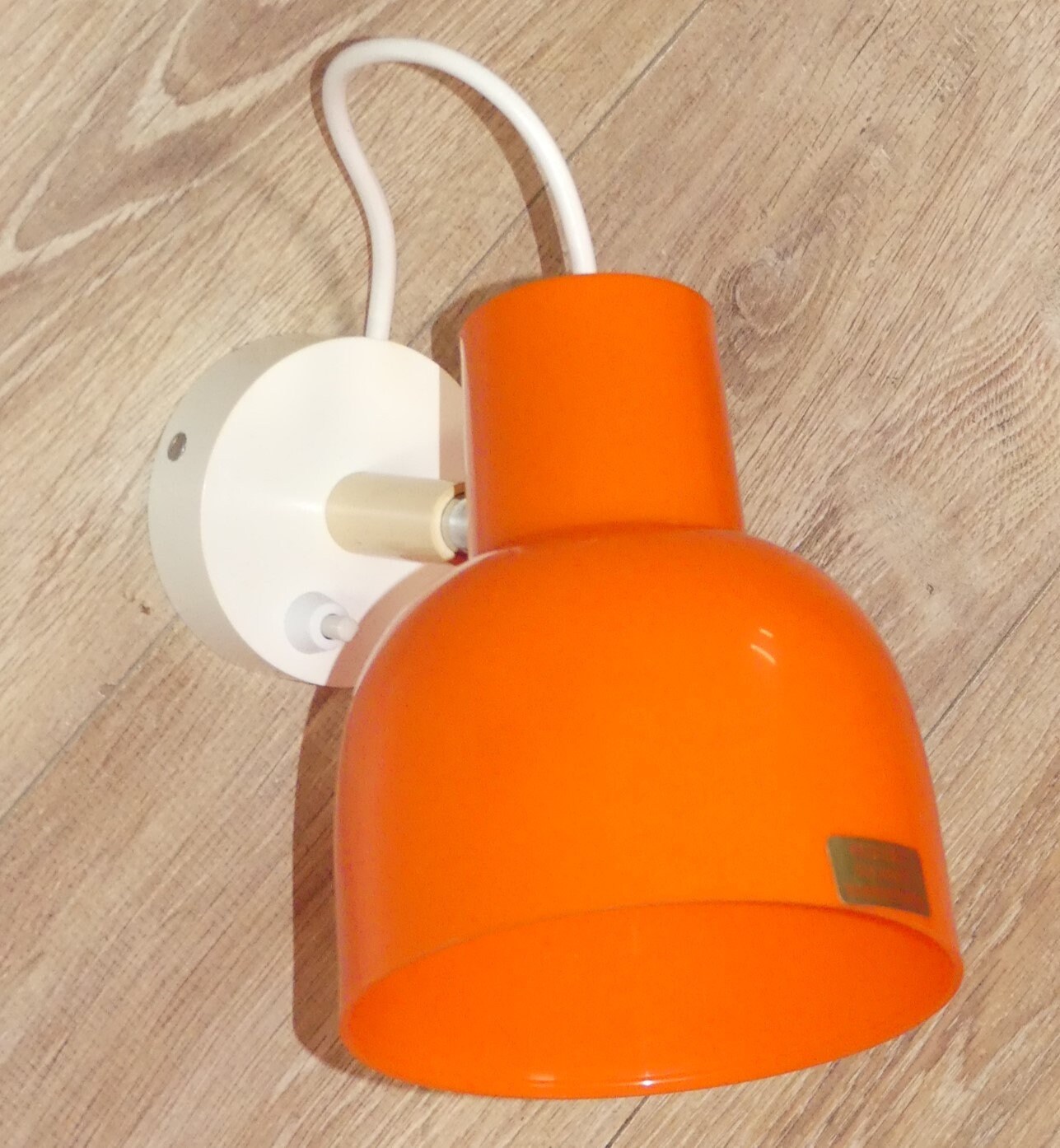 Applique Murale Vintage Orange - Plastique - Années 60/70 - Pop Midcentury