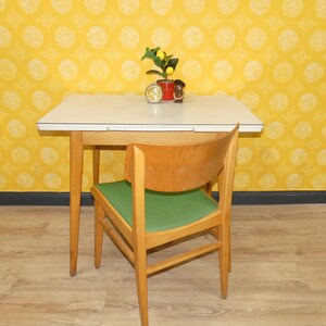 50er 60er Jahre Küchentisch Holz Tisch Resopal 60x94/152 ausziehbar Esstisch retro vintage Küche mid century Werktisch Arbeitstisch
