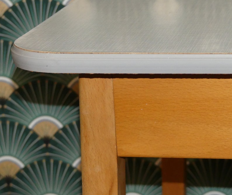 Kleiner 50er Jahre Küchentisch Holz Resopal 64x64 quadratisch | Etsy