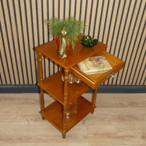 vintage high side table telephone table hallway console style furniture hallway shelf 60s light