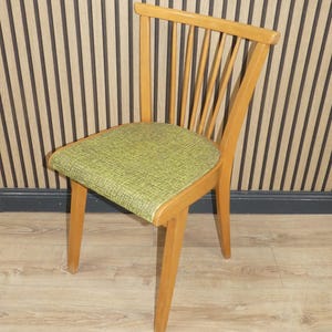 50s chair rung chair fifties kitchen chair wood mottled yellow rockabilly wooden chair retro vintage