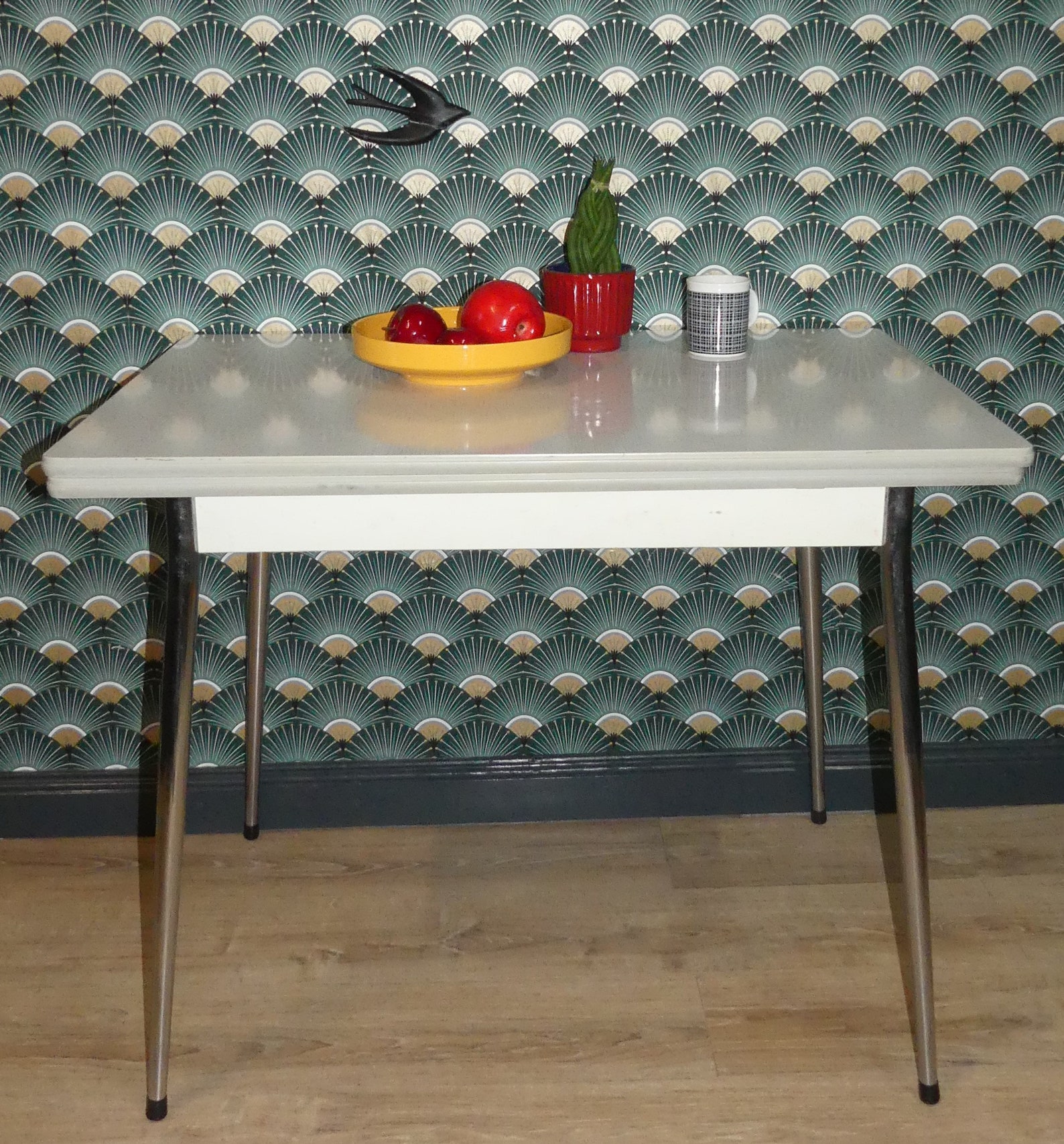 Kleiner 50er 60er Jahre Küchentisch Chrom Resopal BREIT | Etsy