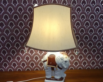 70s feese table lamp ELEFANT ceramic noble design light TOP seventies retro light wgp