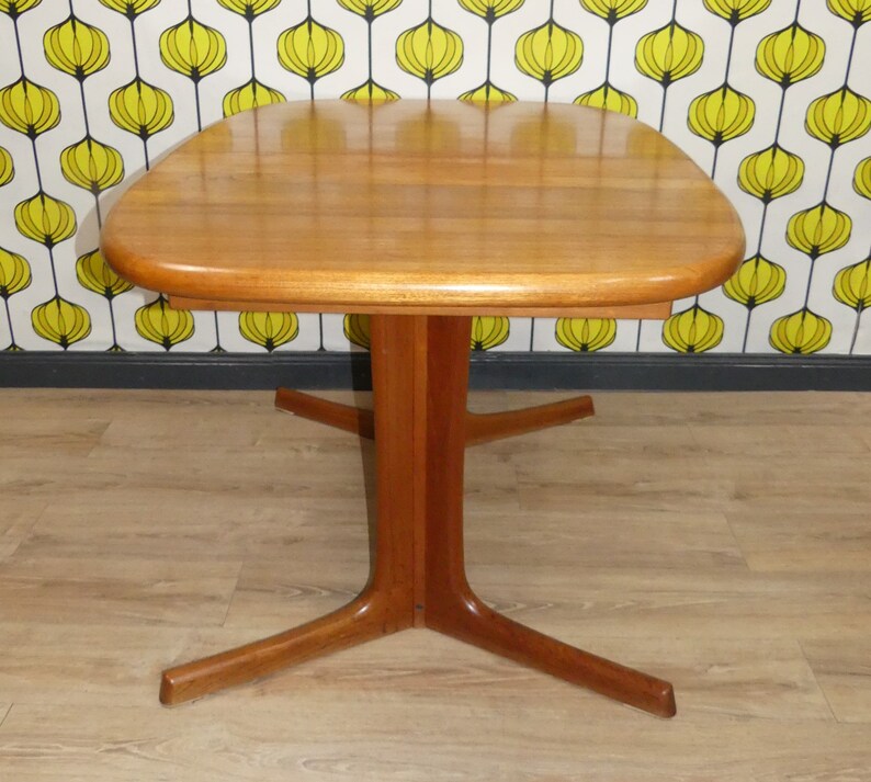 dyrlund massiver Teak Esstisch oval XXL ausziehbar 90cm/129/173/217cm Teak mid century vintage retro Tisch Bild 7