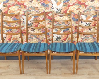 Définir v. 4 chaises de salle à manger années 60 bleu turquoise chaise rétro vintage midcentury