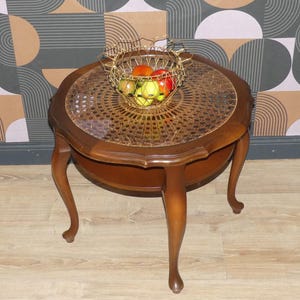 Couchtisch rund holz vintage