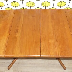 dyrlund massiver Teak Esstisch oval XXL ausziehbar 90cm/129/173/217cm Teak mid century vintage retro Tisch Bild 5