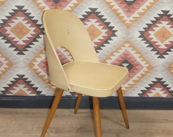 50s cocktail chair light yellow rockabilly classic chair armchair kitchen chair fifties pastel