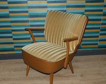 edler 50er Jahre Sessel Cocktailsessel Clubsessel mit Armlehnen Rücken Skaileder  toller Zustand rockabilly fifties MCM vintage retro