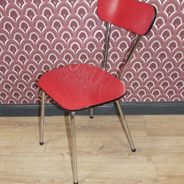 Red Formica Chrome Etsy