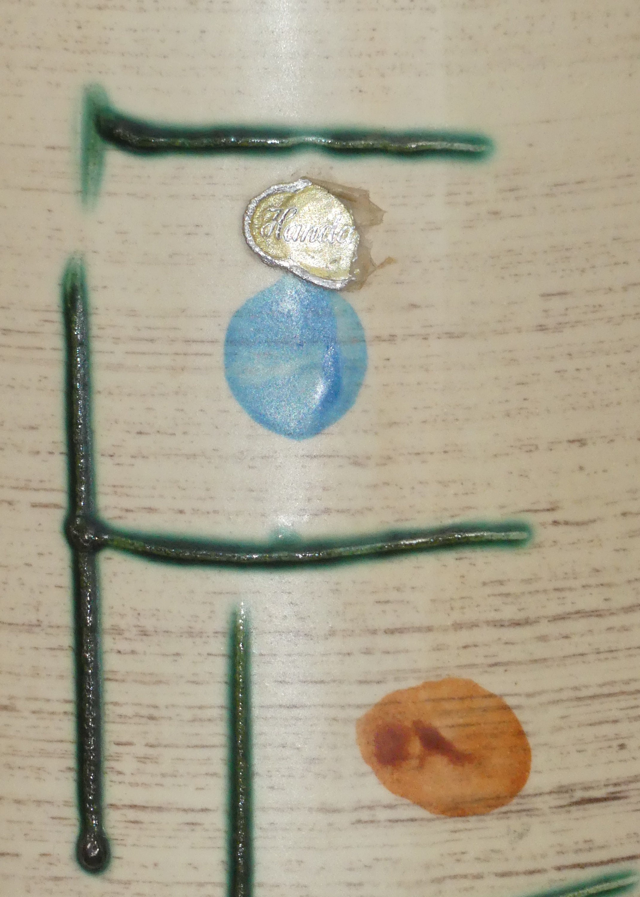 花瓶 50年代 Scheurich Keramik 613-40 パステル調装飾 ハンドメイド