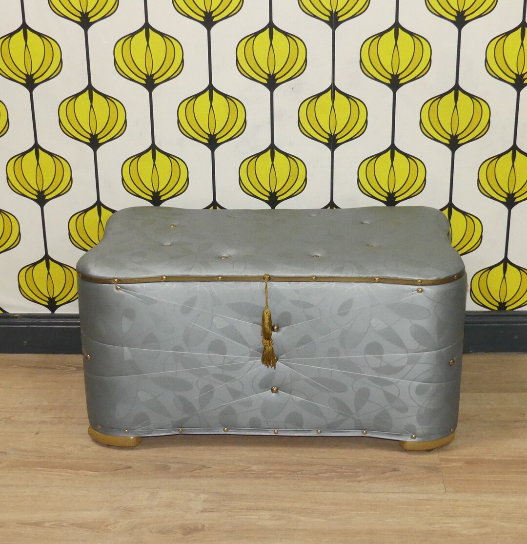 Fantastic 50s Chest Laundry Box Box Fifties Storage Silver Etsy