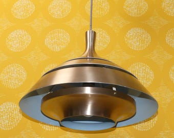 Hans-Agne Jakobsson 60s lamp copper-colored aluminum swedish design