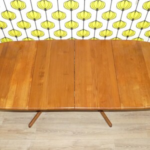 dyrlund massiver Teak Esstisch oval XXL ausziehbar 90cm/129/173/217cm Teak mid century vintage retro Tisch Bild 4