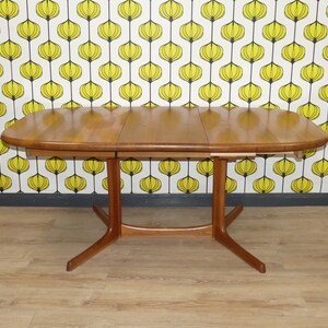 dyrlund massiver Teak Esstisch oval XXL ausziehbar 90cm/129/173/217cm Teak mid century vintage retro Tisch Bild 6