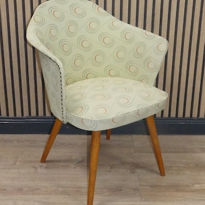 Rare 50s THONET cocktail chair armchair grey patterned rockabilly 50s retro vintage mid century armchair