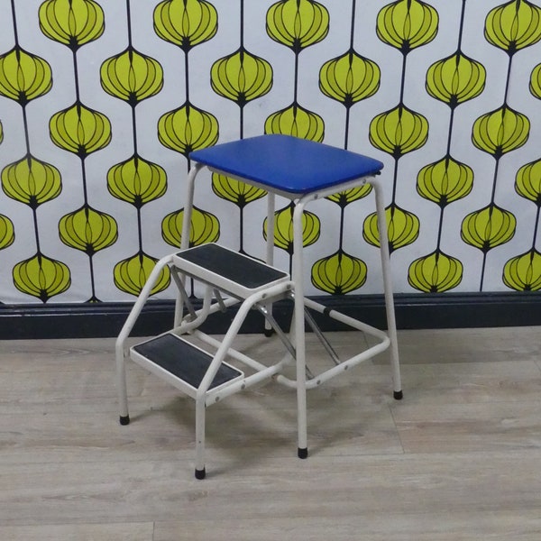 Folding Step Stool Vintage Metal - Etsy