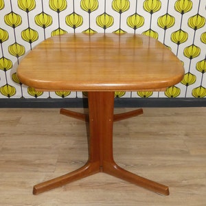 dyrlund massiver Teak Esstisch oval XXL ausziehbar 90cm/129/173/217cm Teak mid century vintage retro Tisch Bild 9