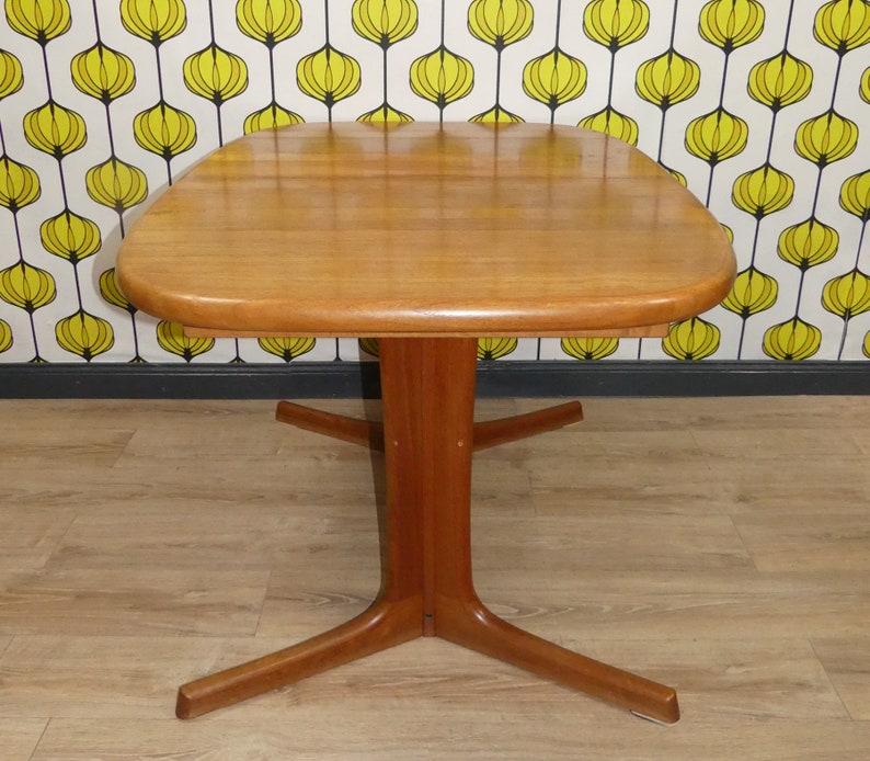 dyrlund massiver Teak Esstisch oval XXL ausziehbar 90cm/129/173/217cm Teak mid century vintage retro Tisch Bild 9