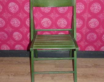 70 年代の、美しいデザインと実用性を兼ね備えた、グリーンの木材で作