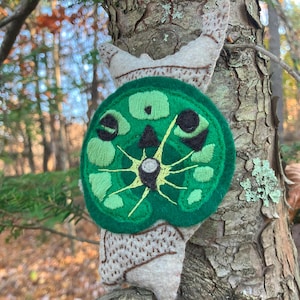 PDF Round Leaf Forest Spirit Felt Embroidery Pattern Inspired by The Legend of Zelda Korok