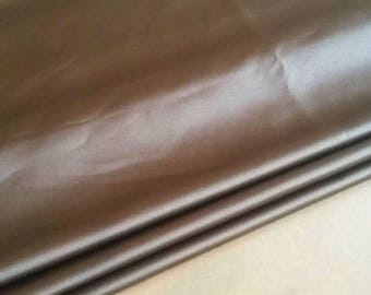 Brown satin fabric to be made into a Roman Blind up to 102cm wide x 120cm drop