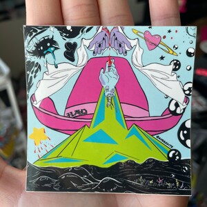 RealiTi Grimes Art Angels Glossy Vinyl Sticker