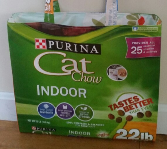 Items similar to Tote Bag Made From Recycled Materials. Cat food Bag