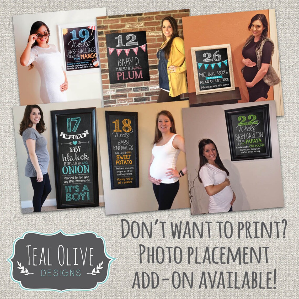 Weekly Pregnancy Chalkboard Sign Chalkboard sign Weekly | Etsy