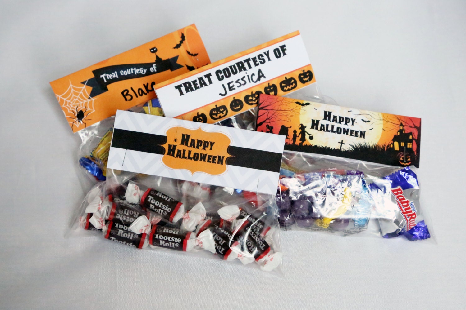 Halloween Goodie Bag Topper Printable DIY Happy Halloween Etsy