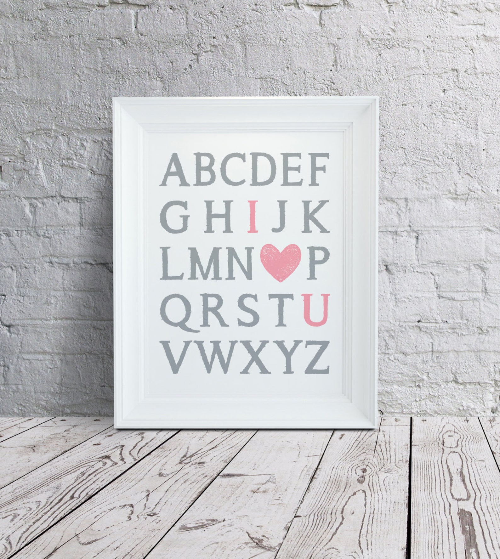 Nursery Wall Art ABC I Love You Nursery Wall Art PINK | Etsy