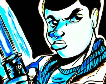 Finn and Lightsaber!