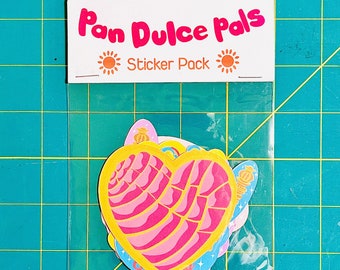 Pan Dulce Pals Paper Sticker Set 1 -- (Concha Friends) Set of 5